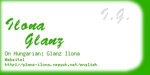 ilona glanz business card